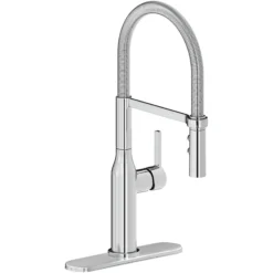 Elkay Avado Forward Only Lever Handle Semiprofessional Spout Brass ADA Kitchen Faucet, Chrome, LKAV1061CR