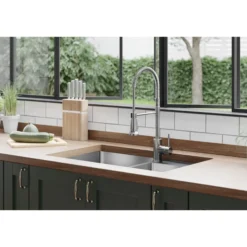 Elkay Avado Lever Handle Semiprofessional Spout Brass ADA Kitchen Faucet, Chrome, LKAV2061CR
