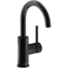 Elkay Avado Lever Handle Gooseneck Spout Brass ADA Bar Faucet, Matte Black, LKAV3021MB