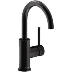 Elkay Avado Lever Handle Gooseneck Spout Brass ADA Bar Faucet, Matte Black, LKAV3021MB