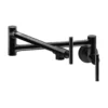 Elkay Avado Lever Handle Pot Filler Spout Brass ADA Kitchen Faucet, Matte Black, LKAV4091MB