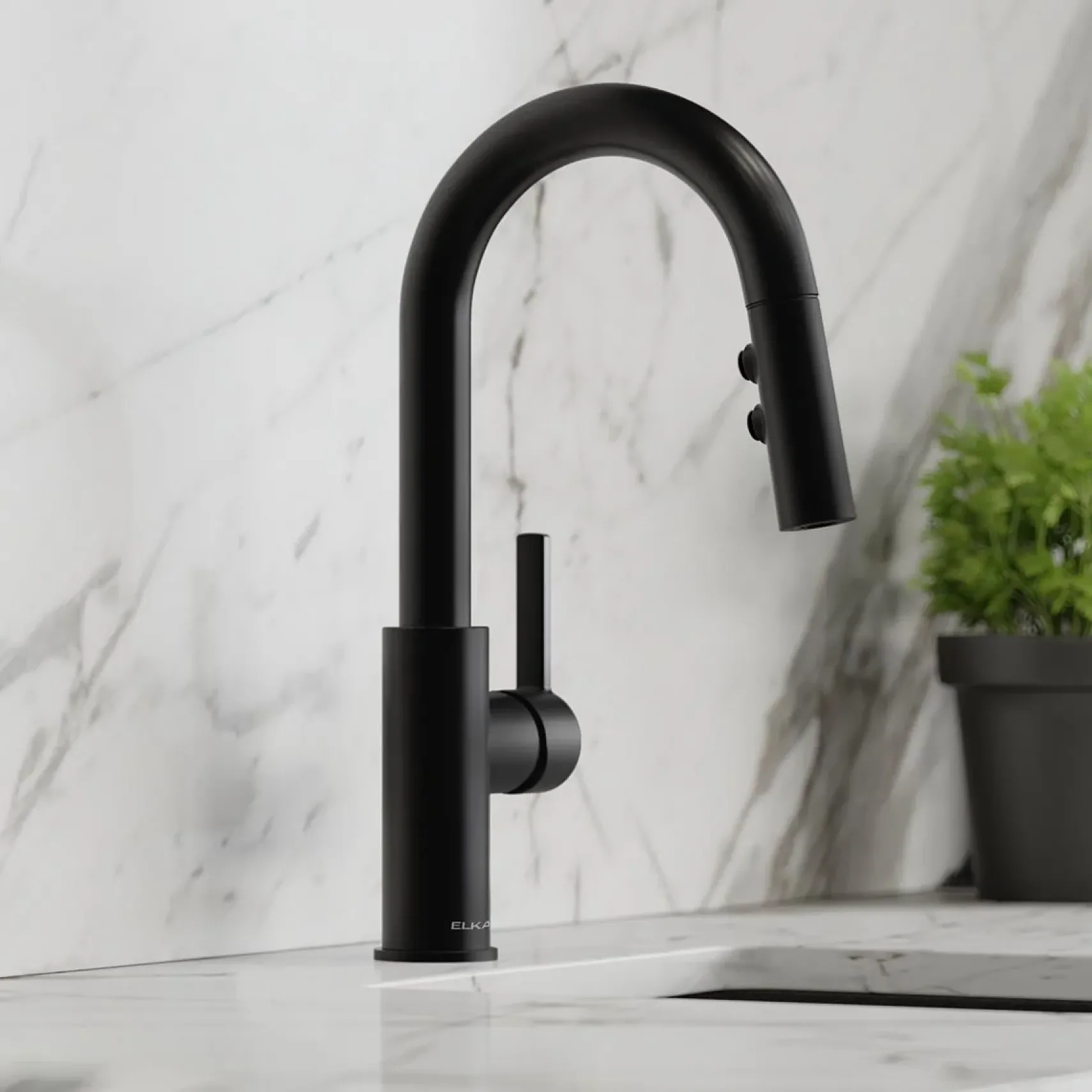Elkay Avado Lever Handle Pull-down Spray Spout Brass ADA Bar Faucet, Matte Black, LKAV3032MB