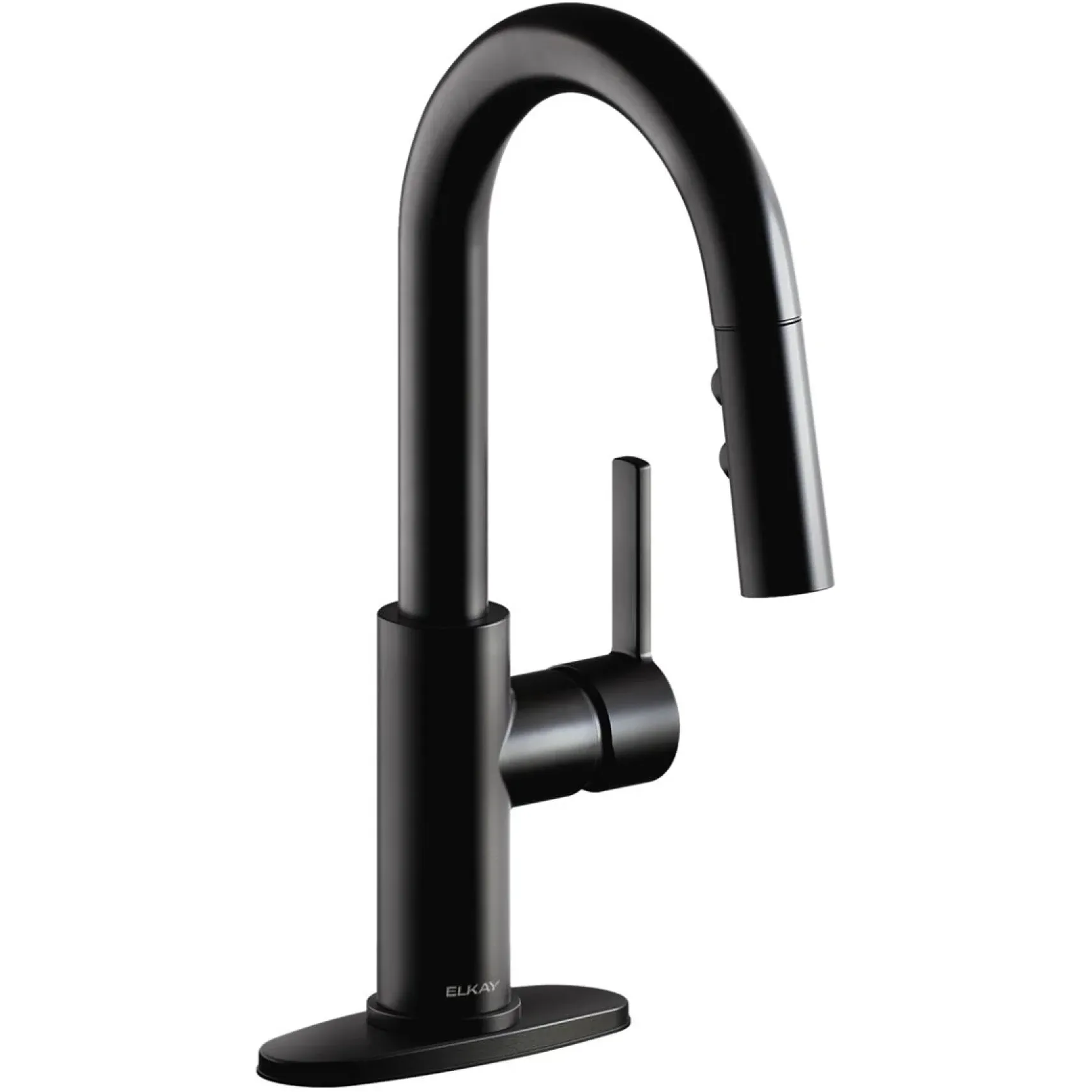 Elkay Avado Lever Handle Pull-down Spray Spout Brass ADA Bar Faucet, Matte Black, LKAV3032MB