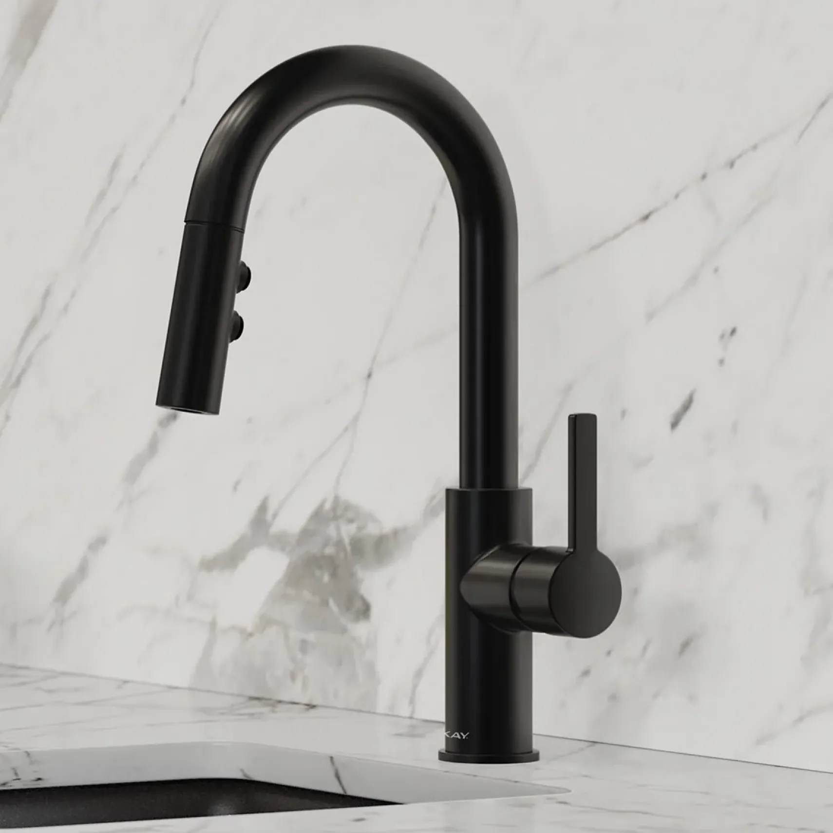 Elkay Avado Lever Handle Pull-down Spray Spout Brass ADA Bar Faucet, Matte Black, LKAV3032MB