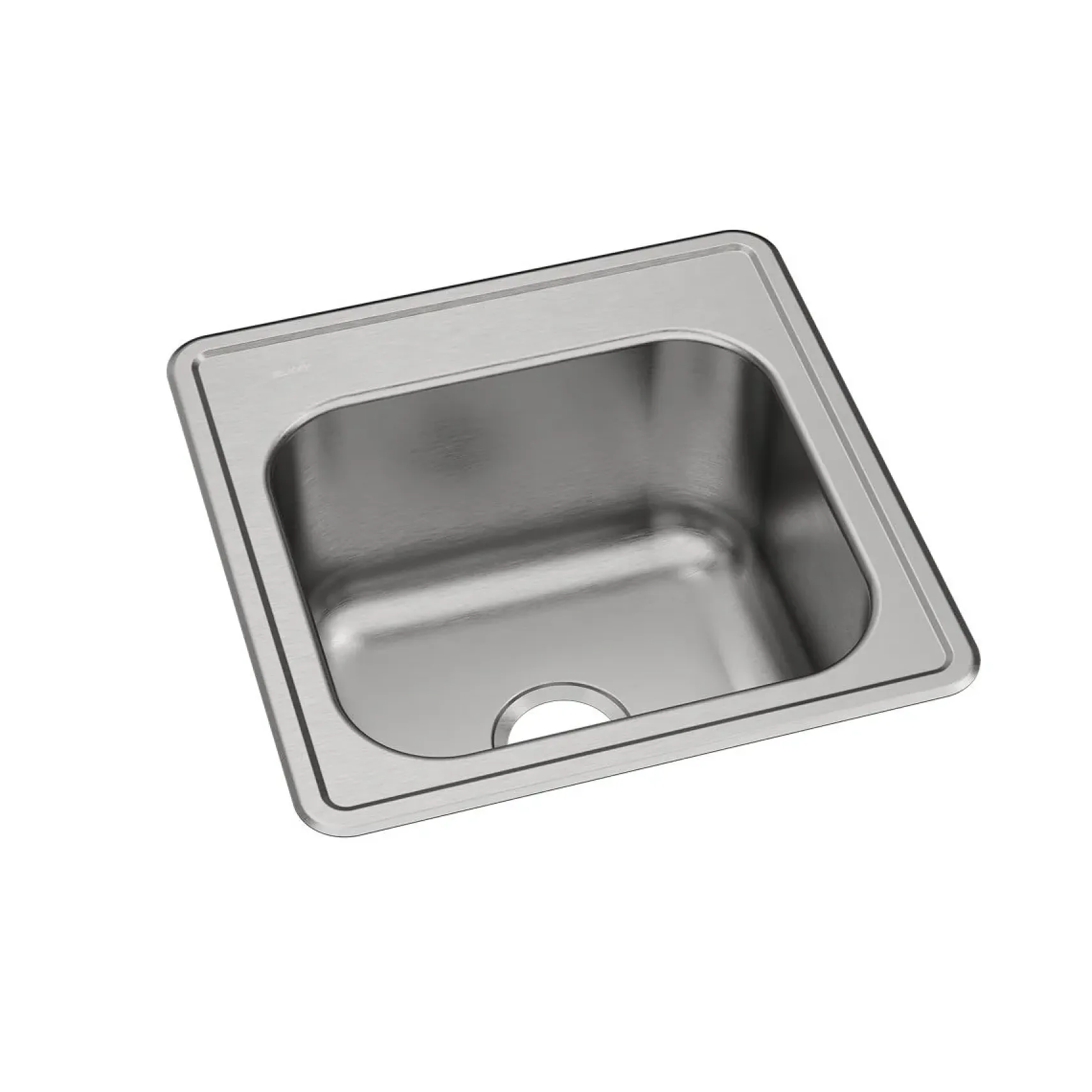 Elkay Celebrity 20" Drop In/Topmount Stainless Steel Laundry/Utility Sink, Brushed Satin, No Faucet Hole, ESE2020100