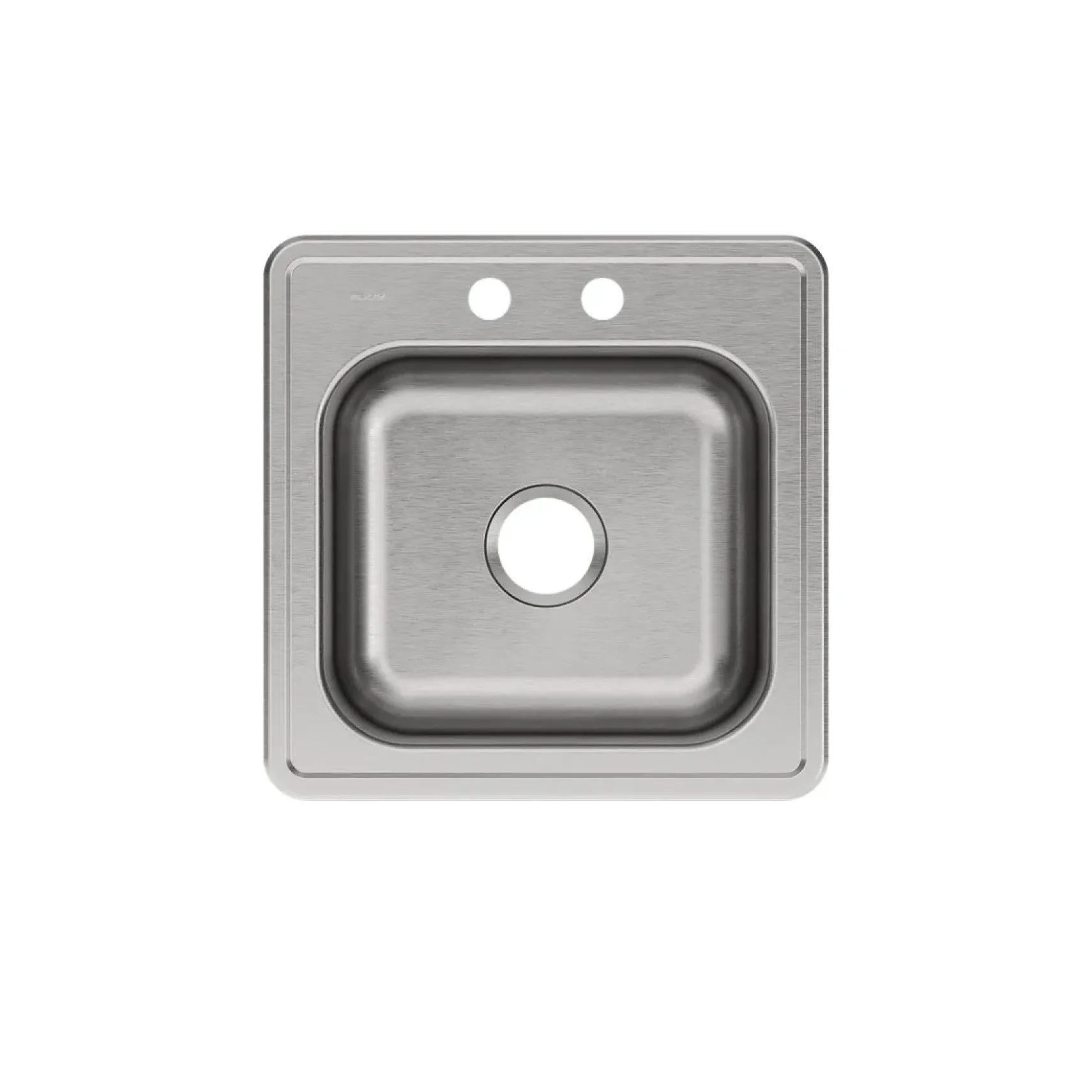 Elkay Celebrity 20" Drop In/Topmount Stainless Steel Laundry/Utility Sink, Brushed Satin, 2 Faucet Holes, ESE2020102