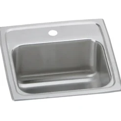 Elkay Celebrity 15" Rectangular Stainless Steel ADA Bar/Prep Sink, Brushed Satin, 1 Faucet Hole, BCR151