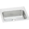 Elkay Celebrity 19" Rectangular Drop In/Topmount Stainless Steel ADA Bathroom Sink, Brushed Satin, No Faucet Hole, PSLVR19170