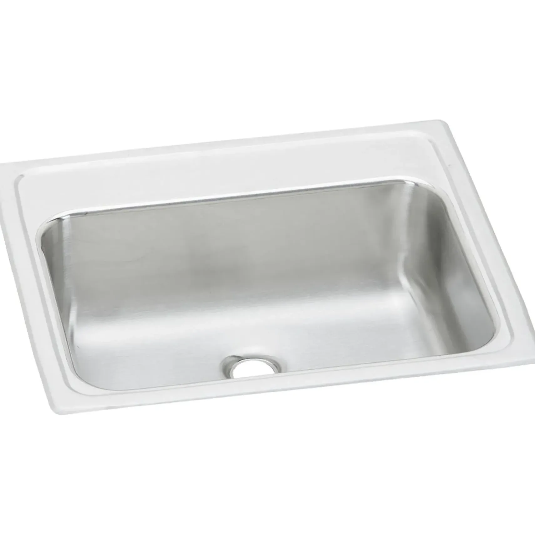 Elkay Celebrity 19" Rectangular Drop In/Topmount Stainless Steel ADA Bathroom Sink, Brushed Satin, No Faucet Hole, PSLVR19170