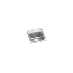 Elkay Celebrity 15" Rectangular Stainless Steel ADA Bar/Prep Sink, Brushed Satin, No Faucet Hole, BPSR150