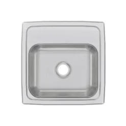 Elkay Celebrity 15" Rectangular Stainless Steel ADA Bar/Prep Sink, Brushed Satin, No Faucet Hole, BPSR150