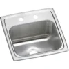Elkay Celebrity 15" Rectangular Stainless Steel ADA Bar/Prep Sink, Brushed Satin, 2 Faucet Holes, BPSR152