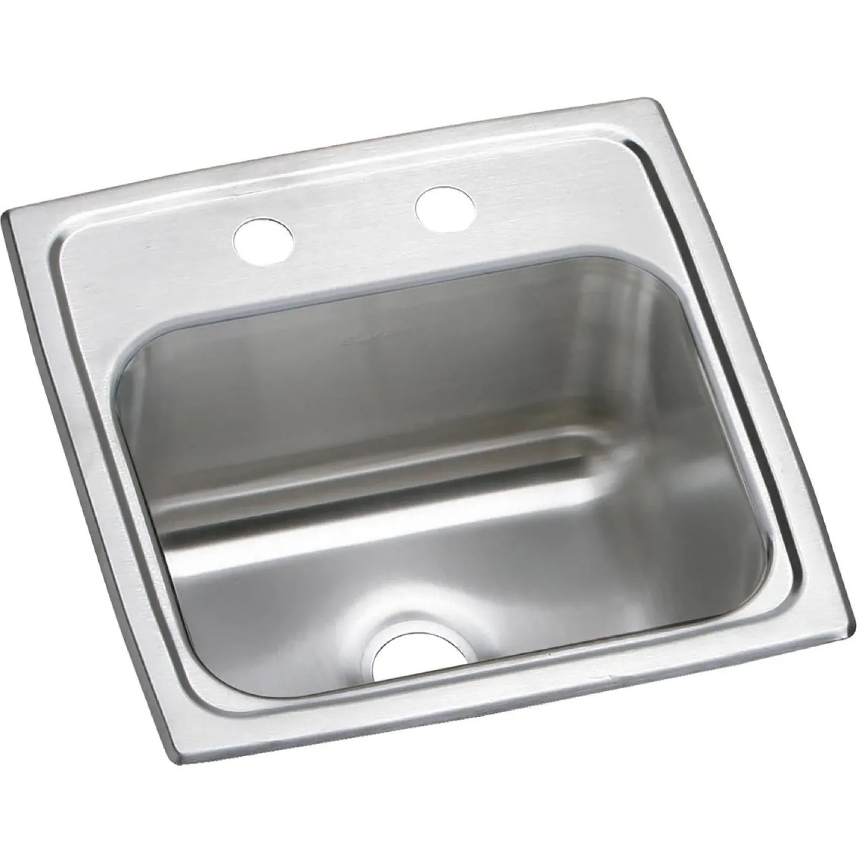 Elkay Celebrity 15" Rectangular Stainless Steel ADA Bar/Prep Sink, Brushed Satin, 2 Faucet Holes, BPSR152