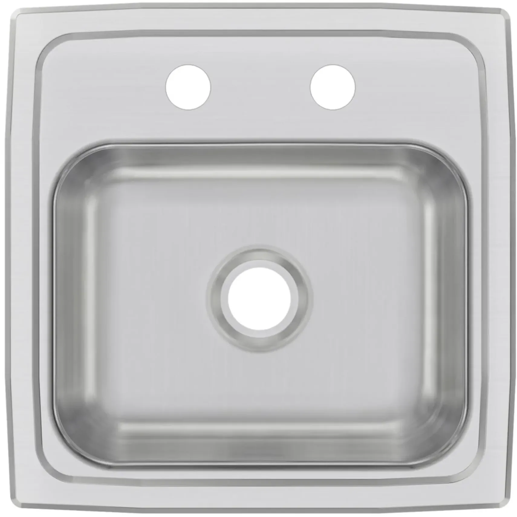 Elkay Celebrity 15" Rectangular Stainless Steel ADA Bar/Prep Sink, Brushed Satin, 2 Faucet Holes, BPSR152