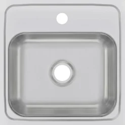 Elkay Celebrity 15" Stainless Steel Bar Sink, Brushed Satin, 1 Faucet Hole, BPSR151