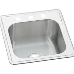 Elkay Celebrity 20" Stainless Steel Laundry Sink, Brushed Satin, 1 Faucet Hole, ESE2020101