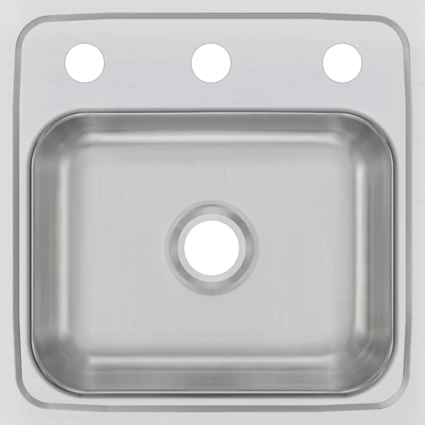 Elkay Celebrity 15" Stainless Steel Bar Sink, Brushed Satin, 3 Faucet Holes, BPSR153