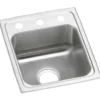 Elkay Celebrity 15" Stainless Steel Bar Sink, Brushed Satin, 3 Faucet Hole, PSR15173