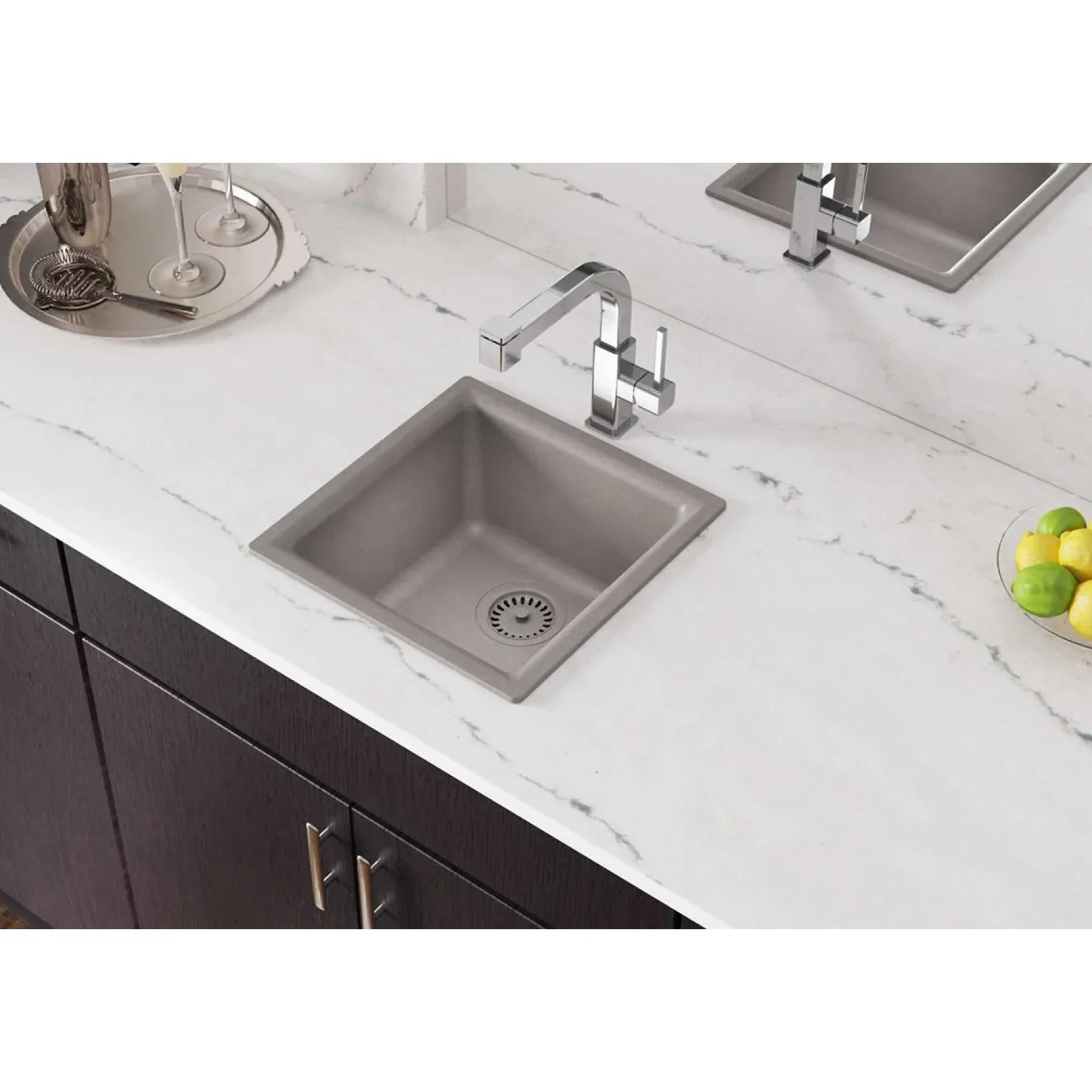 Elkay Classic 16" Quartz Bar Sink, Greige, ELG1616GR0