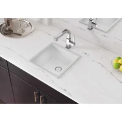 Elkay Classic 16" Quartz Bar Sink, White, ELG1616WH0