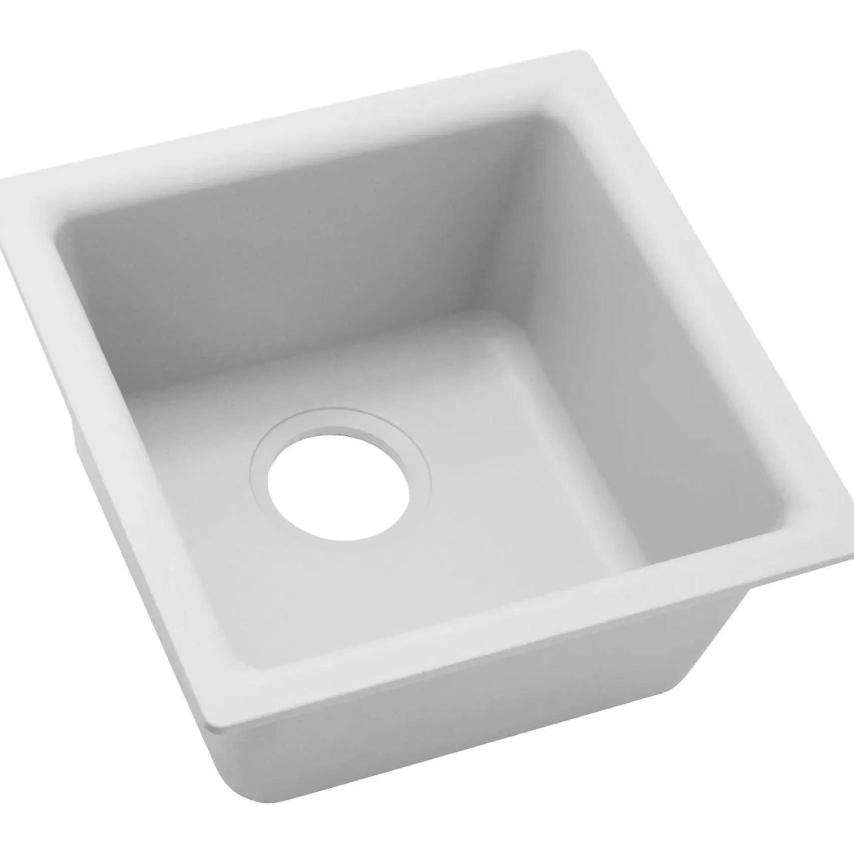 Elkay Classic 16" Quartz Bar Sink, White, ELG1616WH0