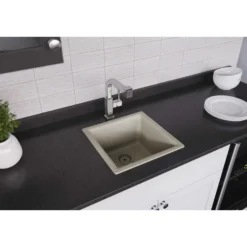 Elkay Classic 16" Quartz Bar Sink, Putty, ELG1616PT0