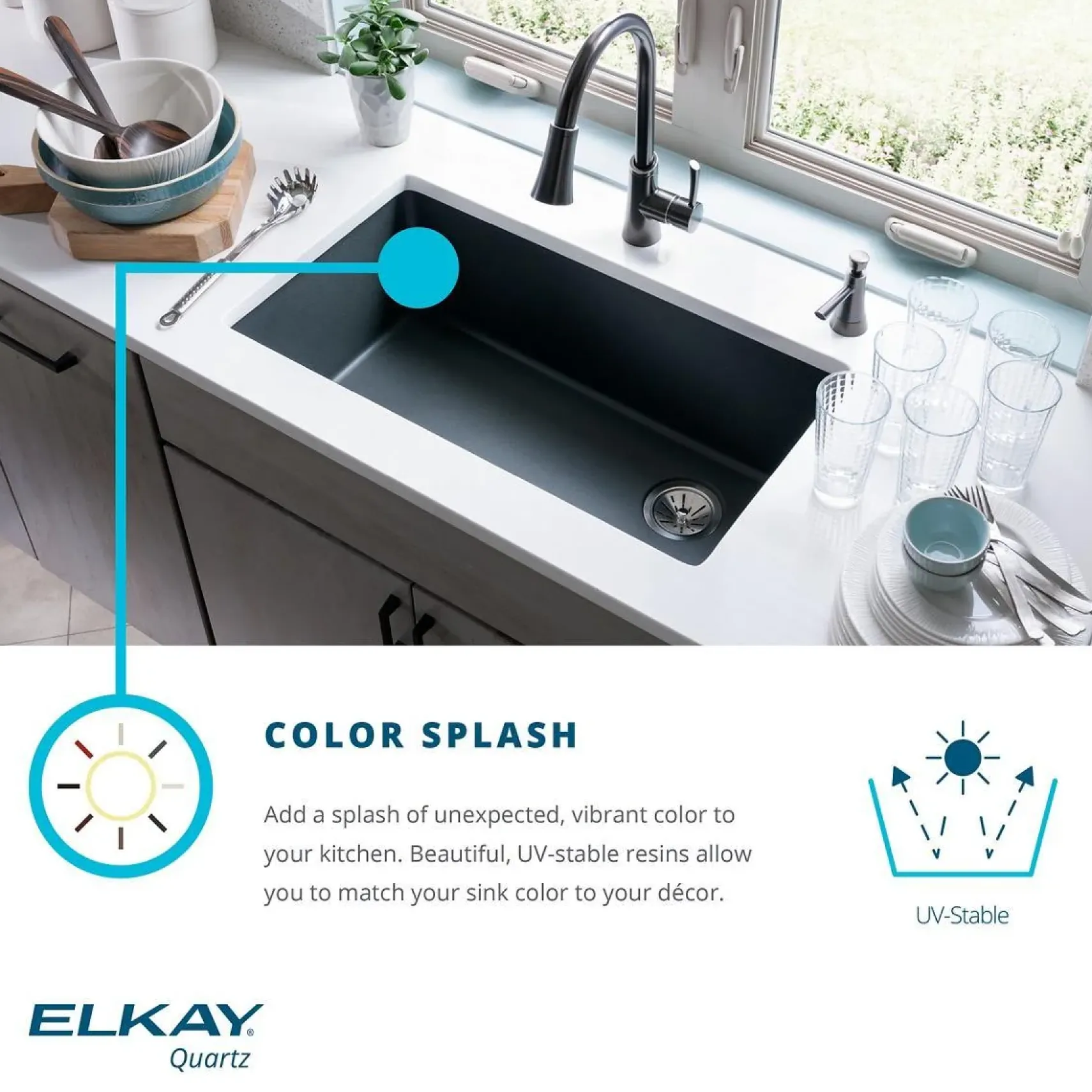 Elkay Classic 16" Quartz Bar Sink, Putty, ELG1616PT0