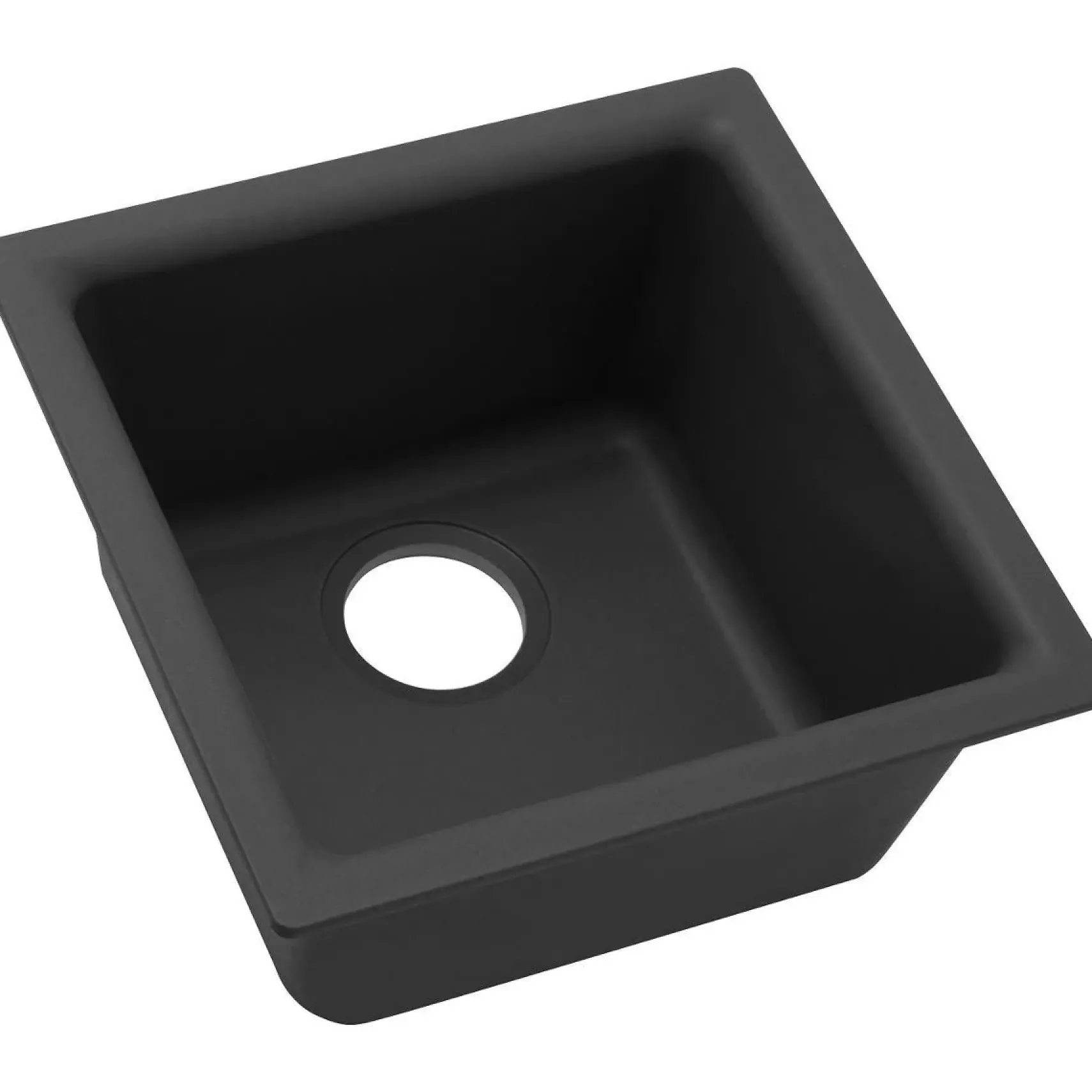 Elkay Classic 16" Quartz Bar Sink, Black, ELG1616BK0