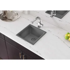 Elkay Classic 16" Quartz Bar Sink, Greystone, ELG1616GS0