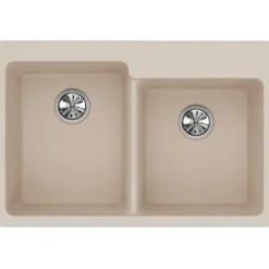 Elkay Classic 33" Quartz Kitchen Sink, 50/50 Double Bowl, Putty, ELG250RPT0