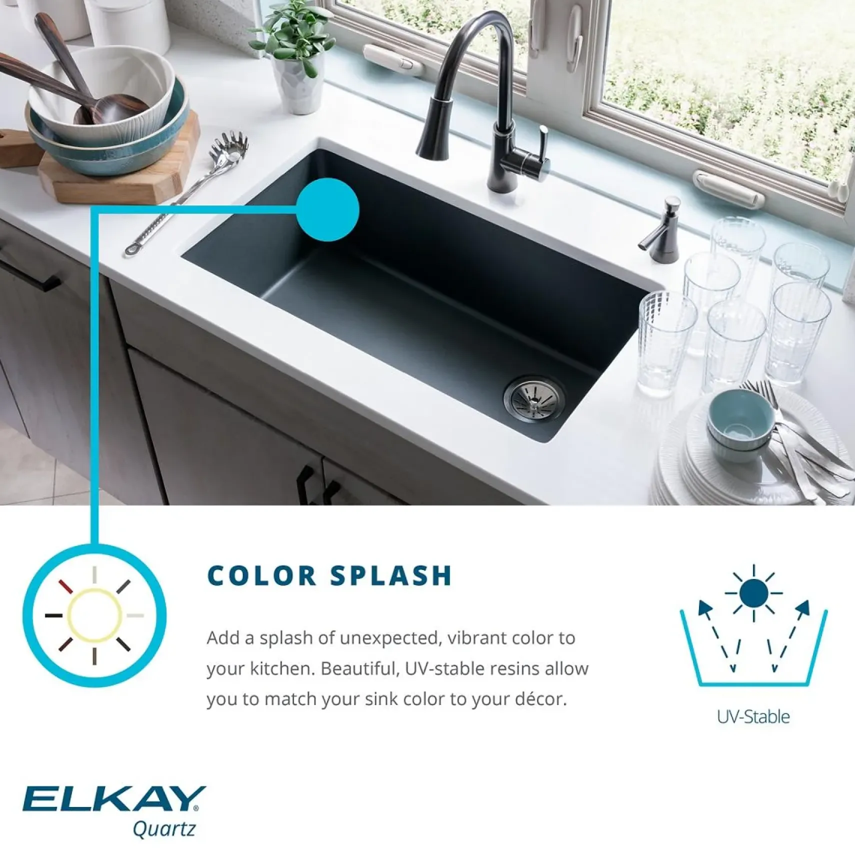 Elkay Classic 33" Quartz Kitchen Sink, 50/50 Double Bowl, Putty, ELG250RPT0