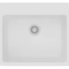 Elkay Classic 25" Quartz Kitchen Sink, White, Pre-scored for up to 5 Faucet Hole, ELG2522WH0