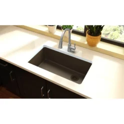 Elkay Classic 33" Quartz Kitchen Sink, Mocha, ELGU13322MC0