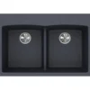 Elkay Classic 33" Quartz Kitchen Sink, 50/50 Double Bowl, Dusk Gray, ELGDLB3322GY0