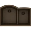 Elkay Classic 33" Quartz Kitchen Sink, 55/45 Double Bowl, Mocha, ELGHU3322RMC0