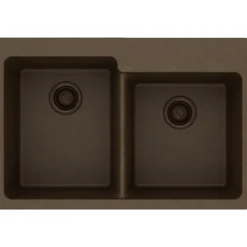 Elkay Classic 33" Quartz Kitchen Sink, 50/50 Double Bowl, Mocha, ELG250RMC0