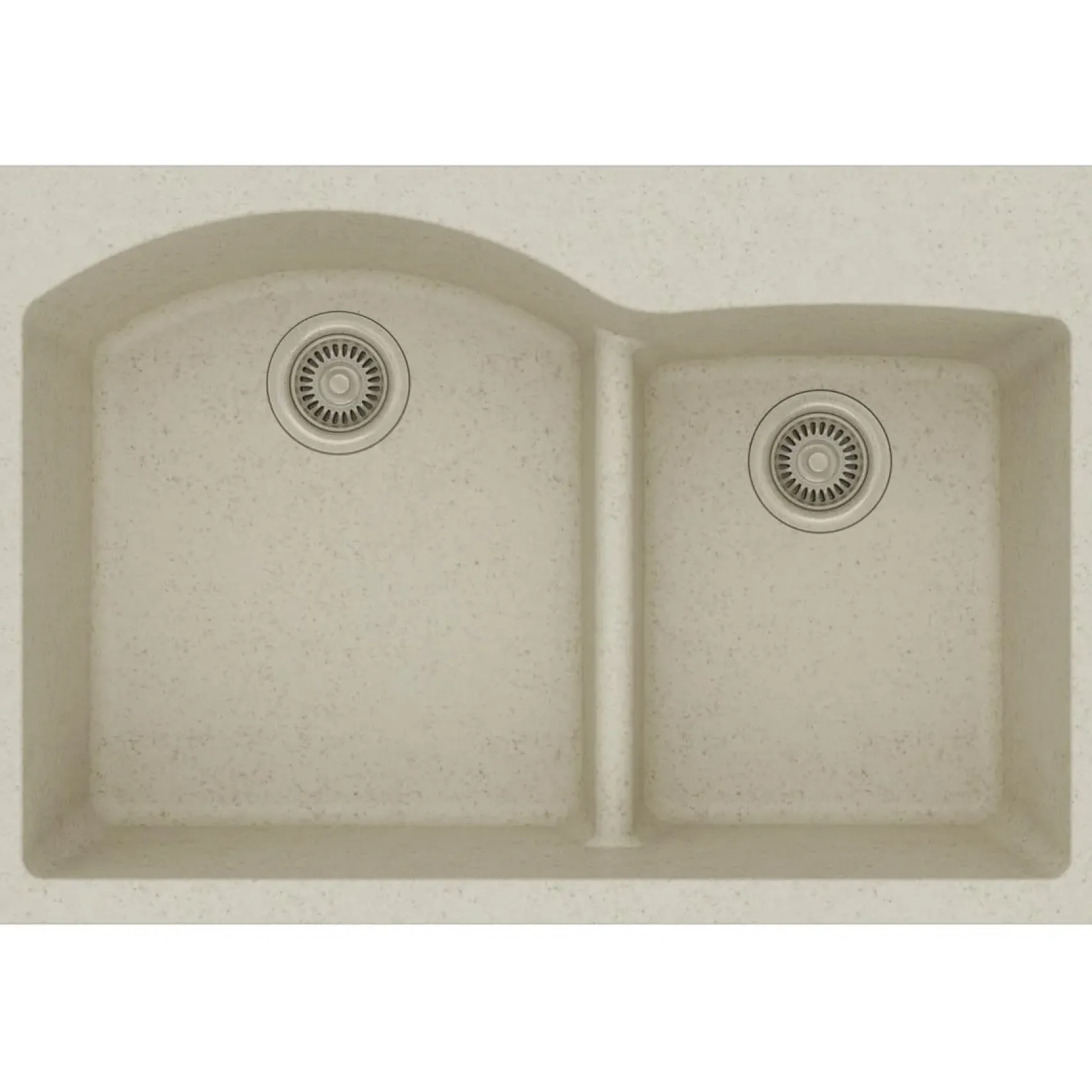 Elkay Classic 33" Quartz Kitchen Sink, 55/45 Double Bowl, Bisque, ELGH3322RBQ0