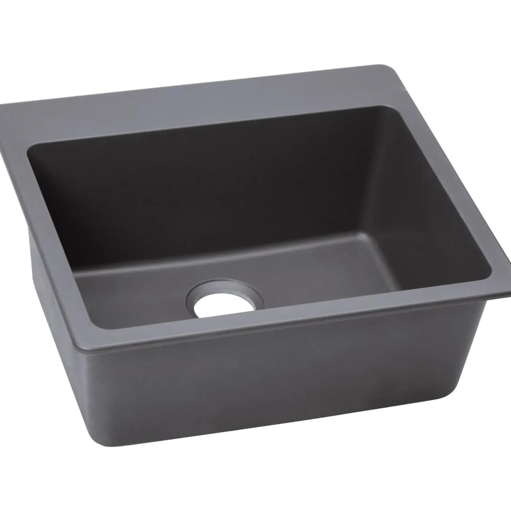Elkay Classic 25" Quartz Kitchen Sink, Greystone, Pre-scored for up to 5 Faucet Hole, ELG2522GS0