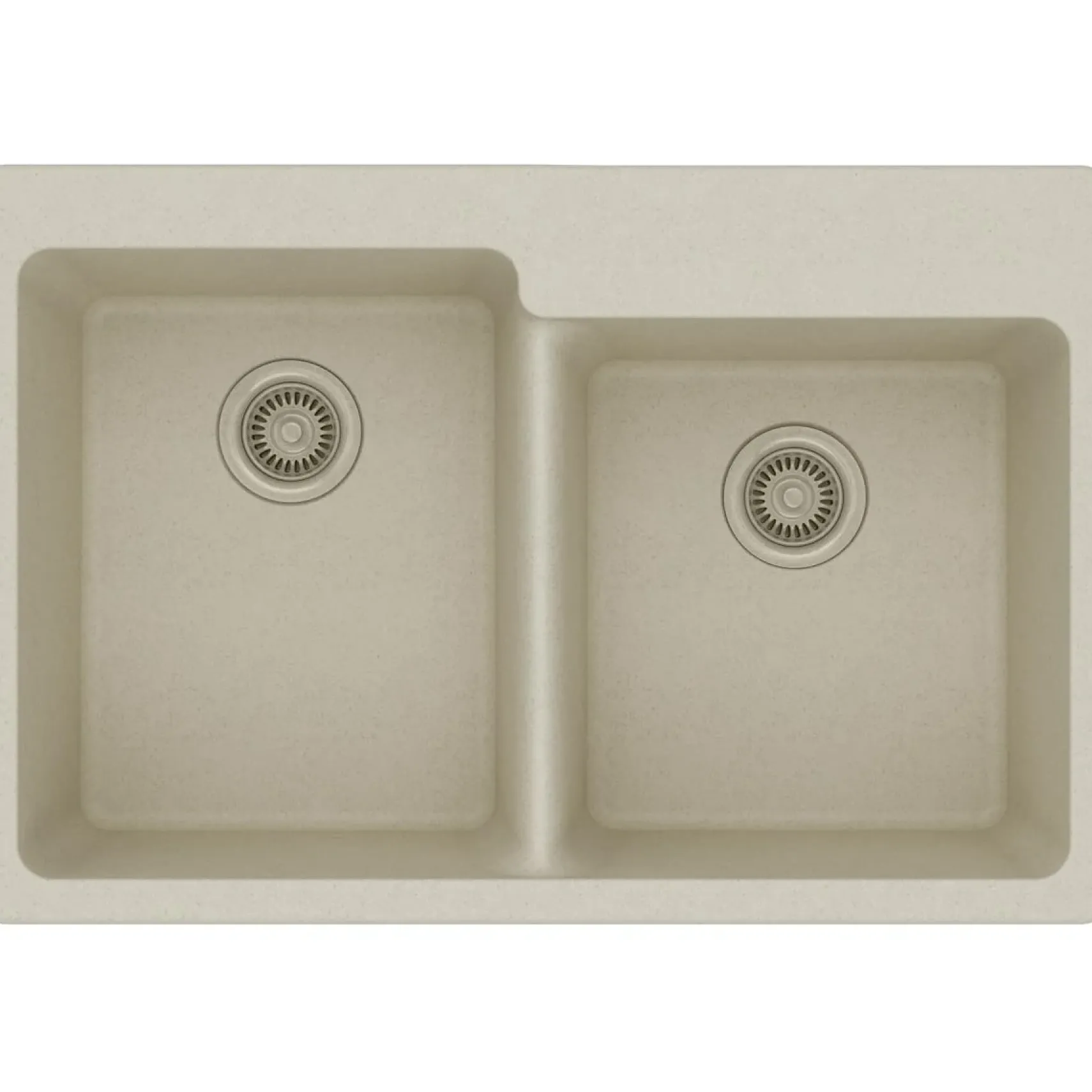 Elkay Classic 33" Quartz Kitchen Sink, 50/50 Double Bowl, Bisque, ELG250RBQ0