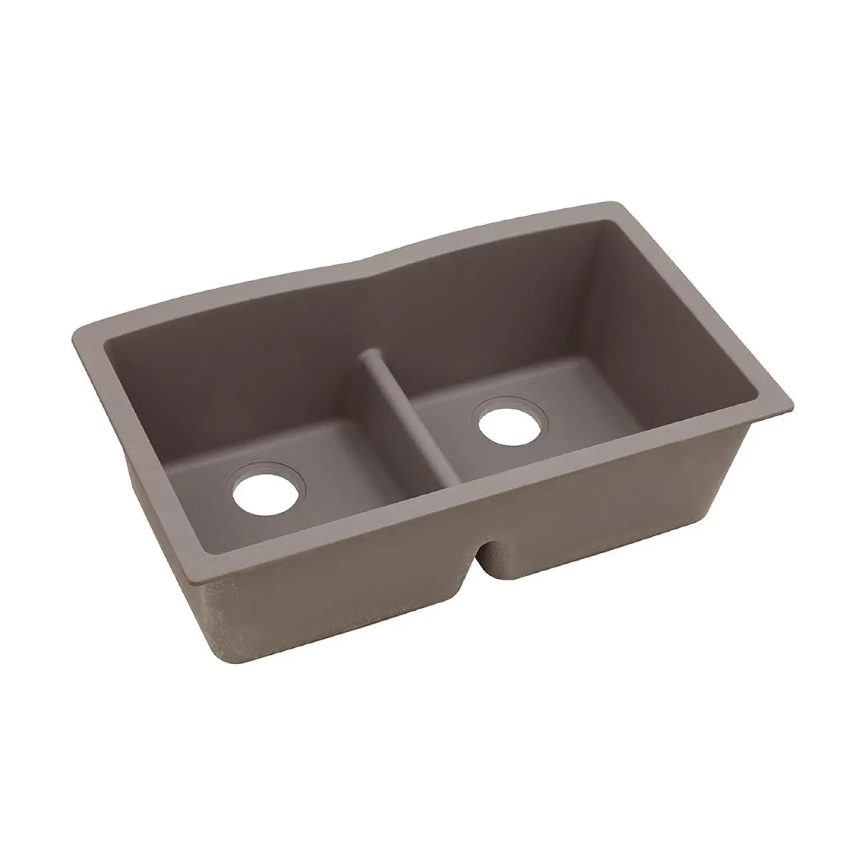 Elkay Classic 33" Quartz Kitchen Sink, 50/50 Double Bowl, Greige, ELGDULB3322GR0