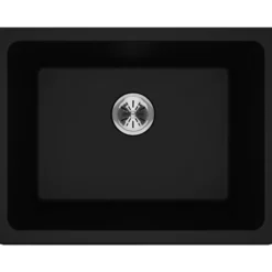 Elkay Classic 25" Quartz Laundry Sink, Black, ELGU251912PDBK0