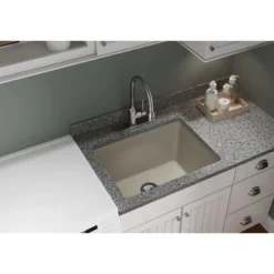 Elkay Classic 25" Quartz Laundry Sink, Putty, ELGU251912PDPT0