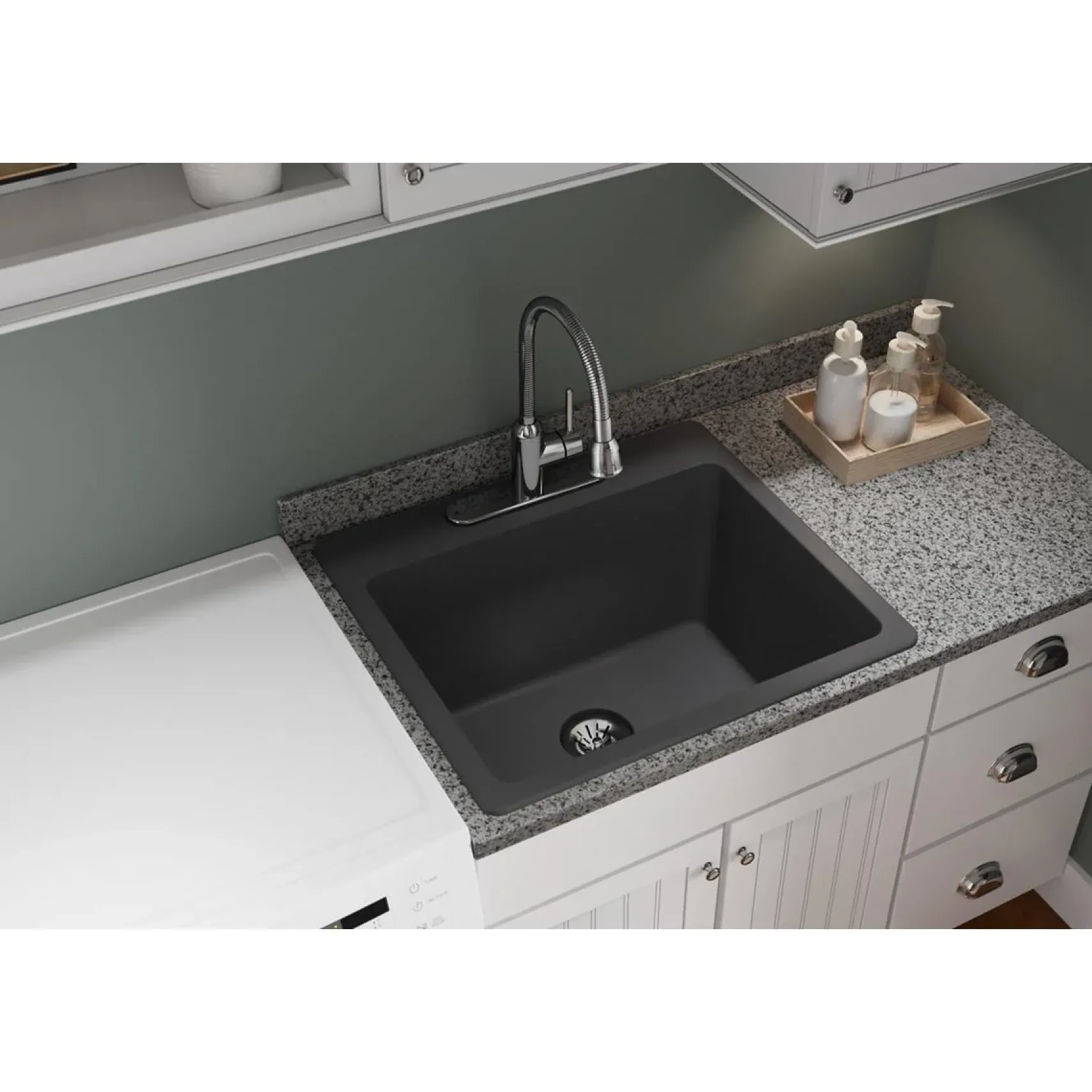 Elkay Classic 25" Quartz Laundry Sink, Dusk Gray, ELG252212PDGY0