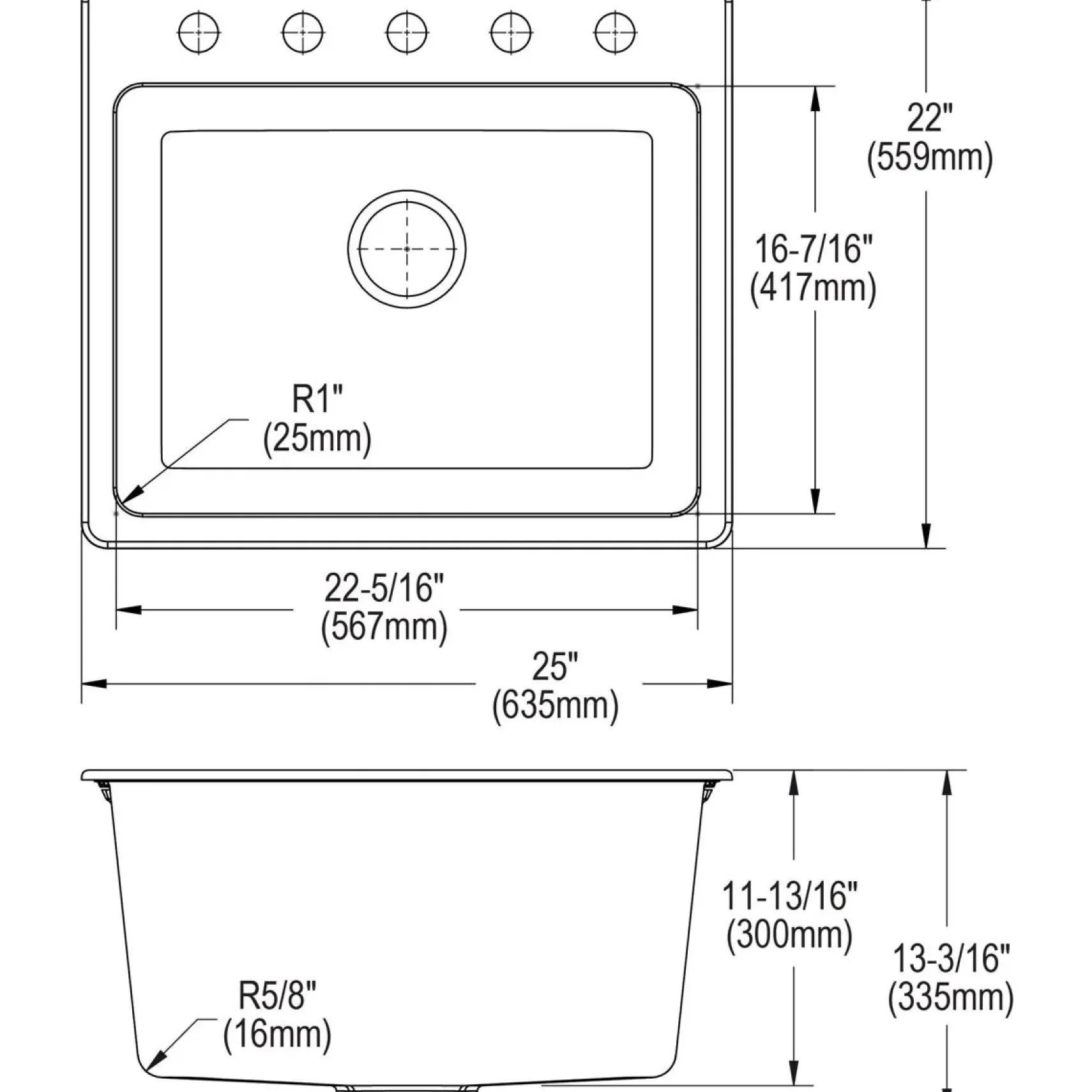 Elkay Classic 25" Quartz Laundry Sink, Dusk Gray, ELG252212PDGY0