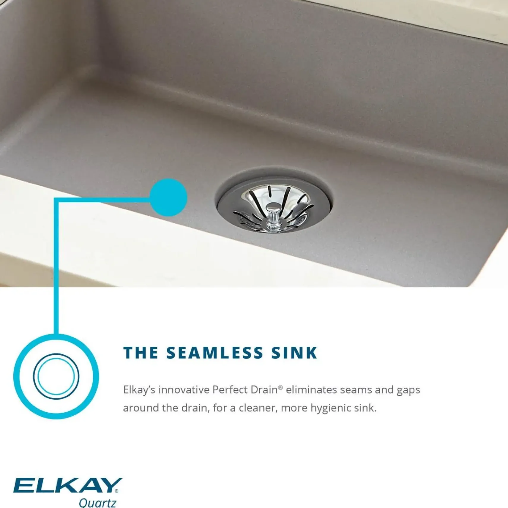 Elkay Classic 25" Quartz Laundry Sink, Dusk Gray, ELG252212PDGY0