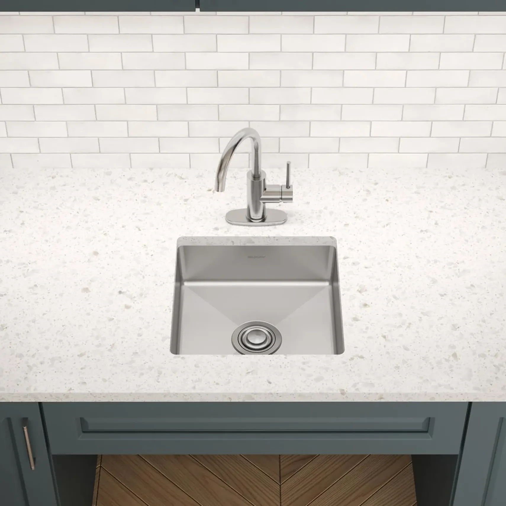 Elkay Crosstown 17" Rectangle Stainless Steel ADA Bar/Prep Sink, Polished Satin, 18 Gauge, ECTRUAD151550