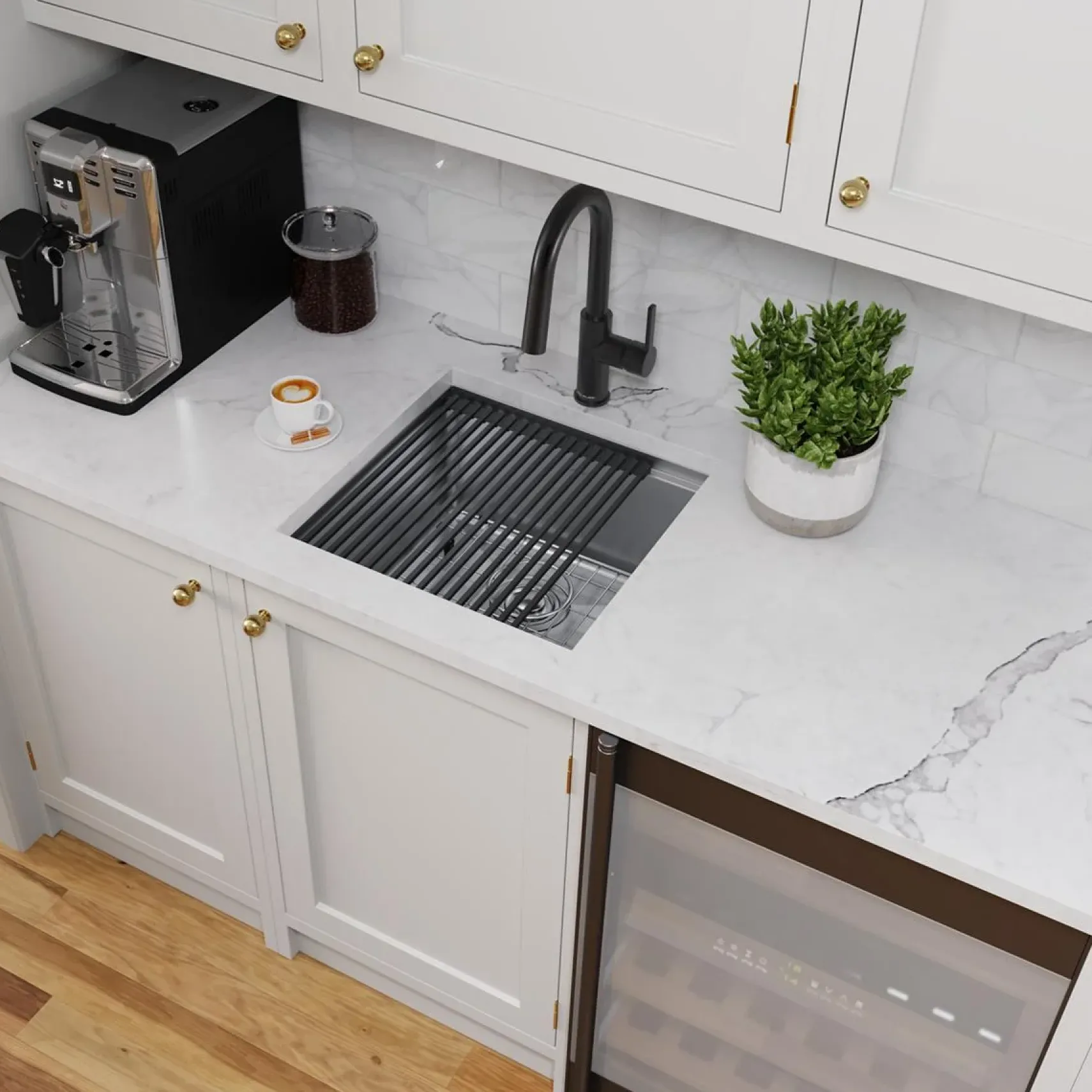 Elkay Crosstown 19" Rectangle Stainless Steel Workstation Bar/Prep Sink with Accessories, Polished Satin, 18 Gauge, ECTRU17169W