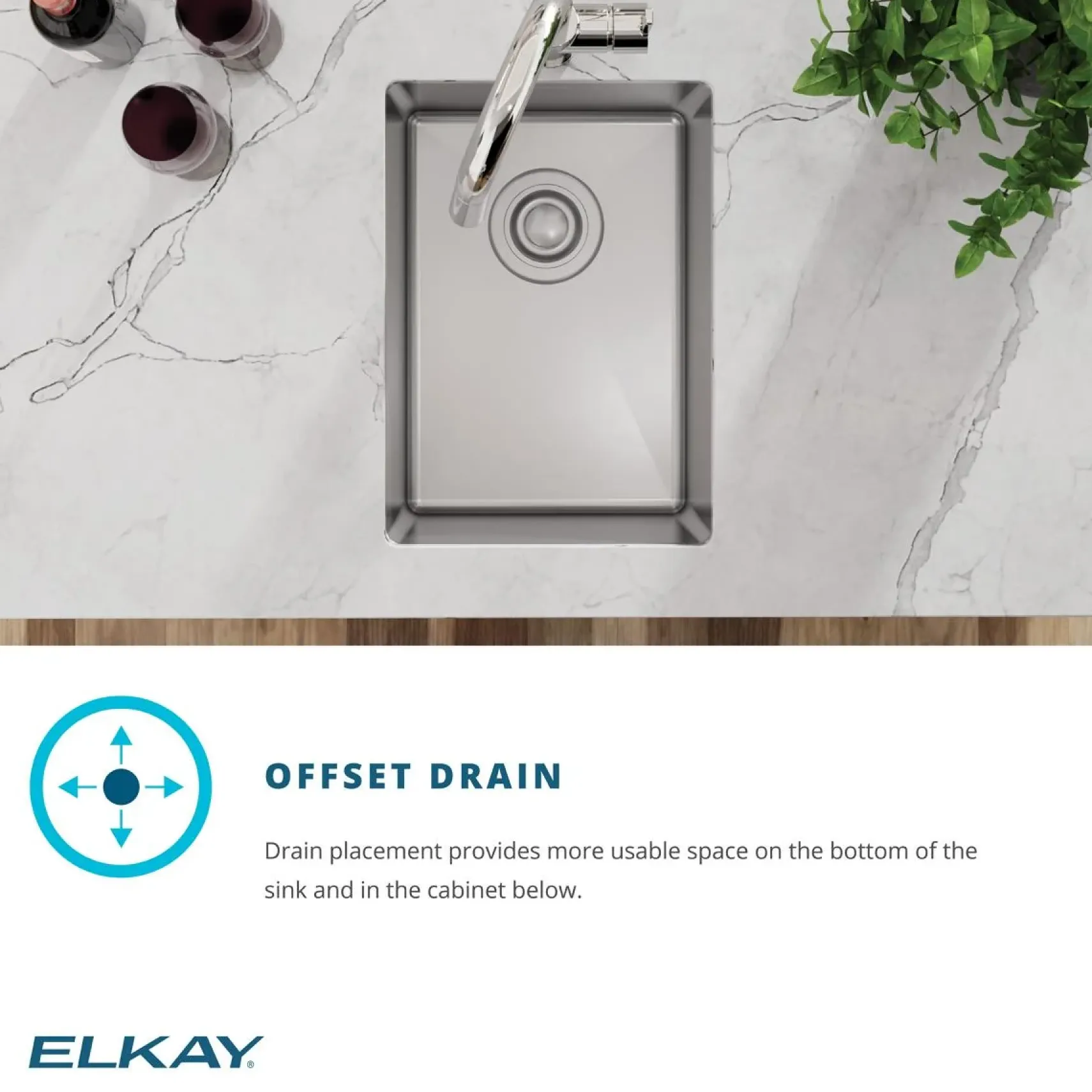 Elkay Crosstown 14" Rectangular Stainless Steel Bar/Prep Sink with Faucet, Polished Satin, 18 Gauge, ECTRU12179TFCC