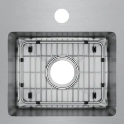 Elkay Crosstown 15" Stainless Steel Bar Sink Kit, Polished Satin, 1 Faucet Hole, ECTSR15159TBG1