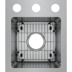 Elkay Crosstown 13" Stainless Steel Bar Sink Kit, Polished Satin, ECTSR13169TBG3